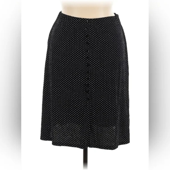 Polka Dot A-Line Skirt with Button Front - XL - EUC - Picture 3 of 3